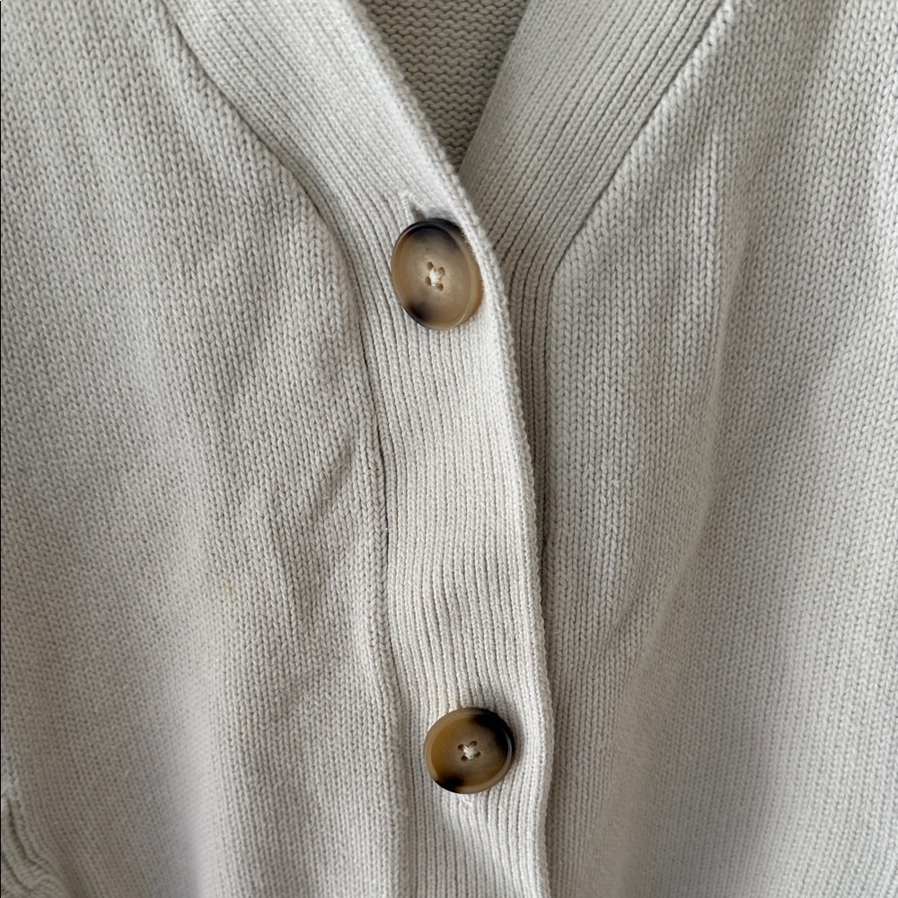 Women's Cream Cardigan Sweater - Picture 5 of 8